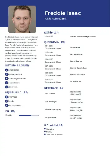 Shop Asistant resume example